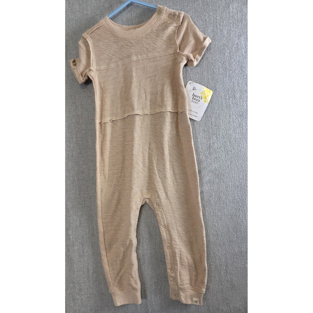 Burt's Bees Baby Girl 12 Mos Romper One Piece Outfit 100% Organic Cotton NEW
